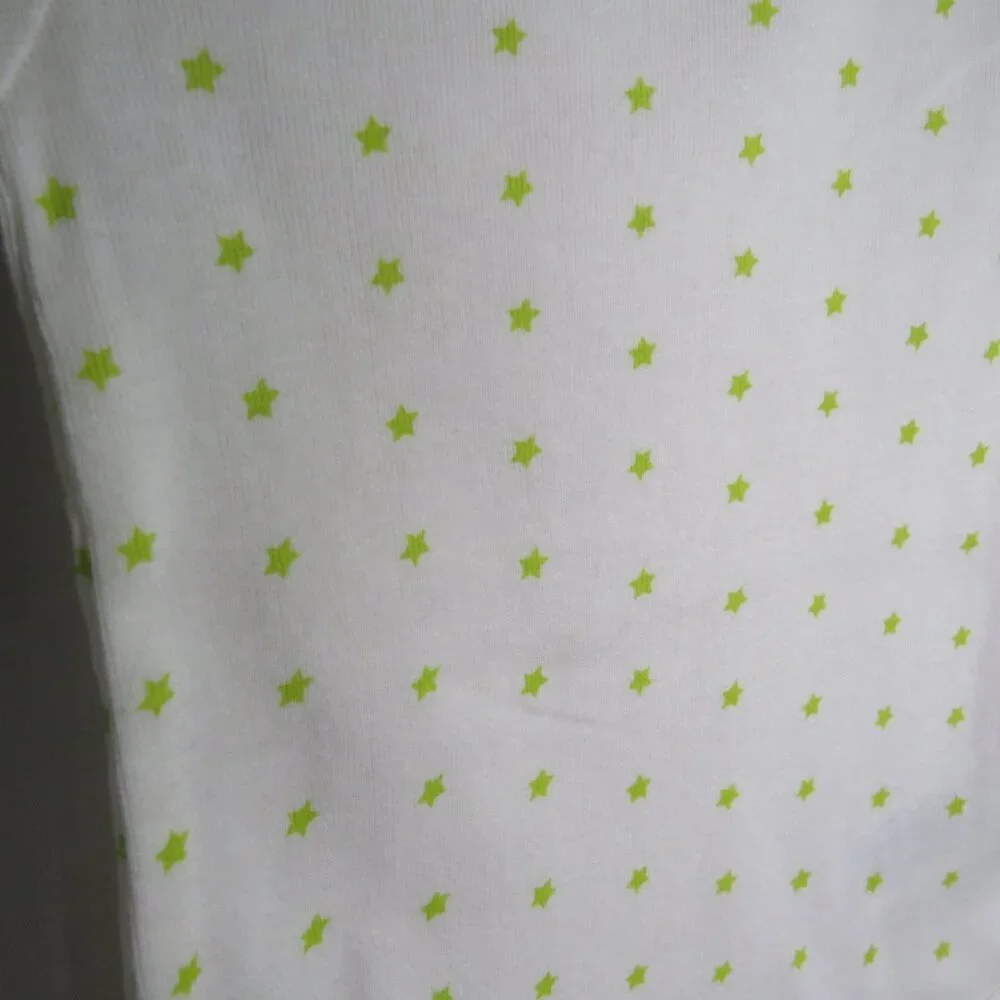 Baby White w Green Stars Rene Rofe Bodysuit 3-6 mts 100% cotton